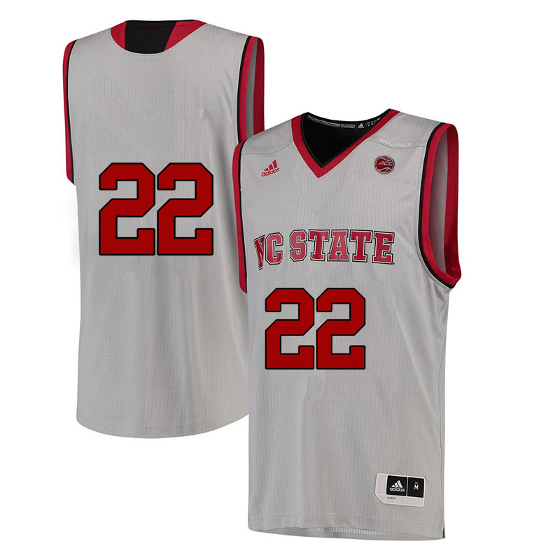 Men #22 Dominique Wilson NC State Wolfpack College Basketball Jerseys-White - Click Image to Close